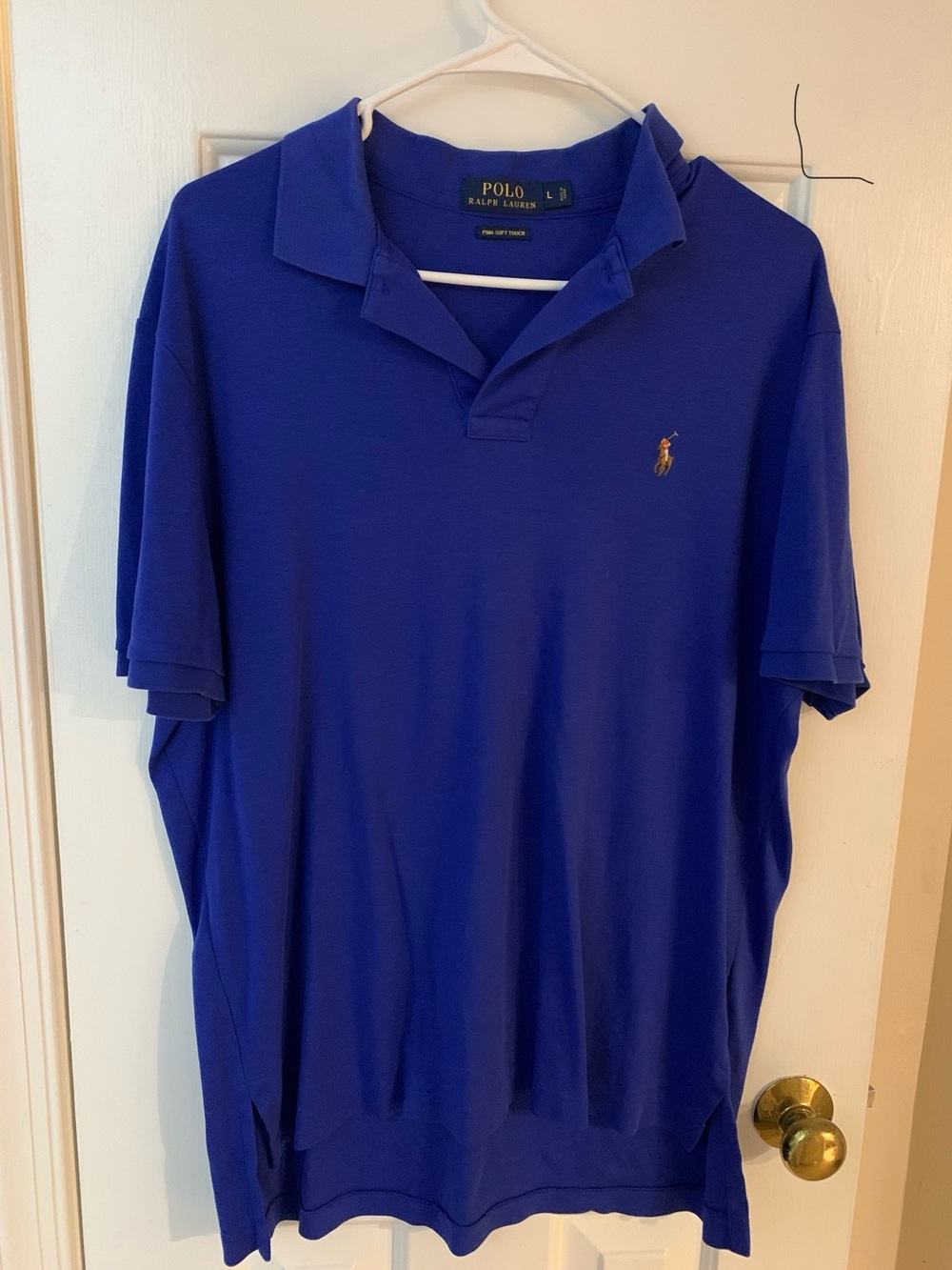 Ralph Lauren Men's Royal Blue Polo with Gold Pony
